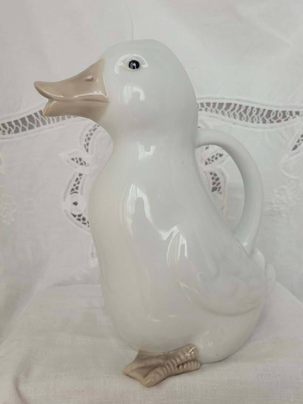 Vintage Duck Pitcher Made in Japan Porcelain Cottage Core Farmhouse Table
